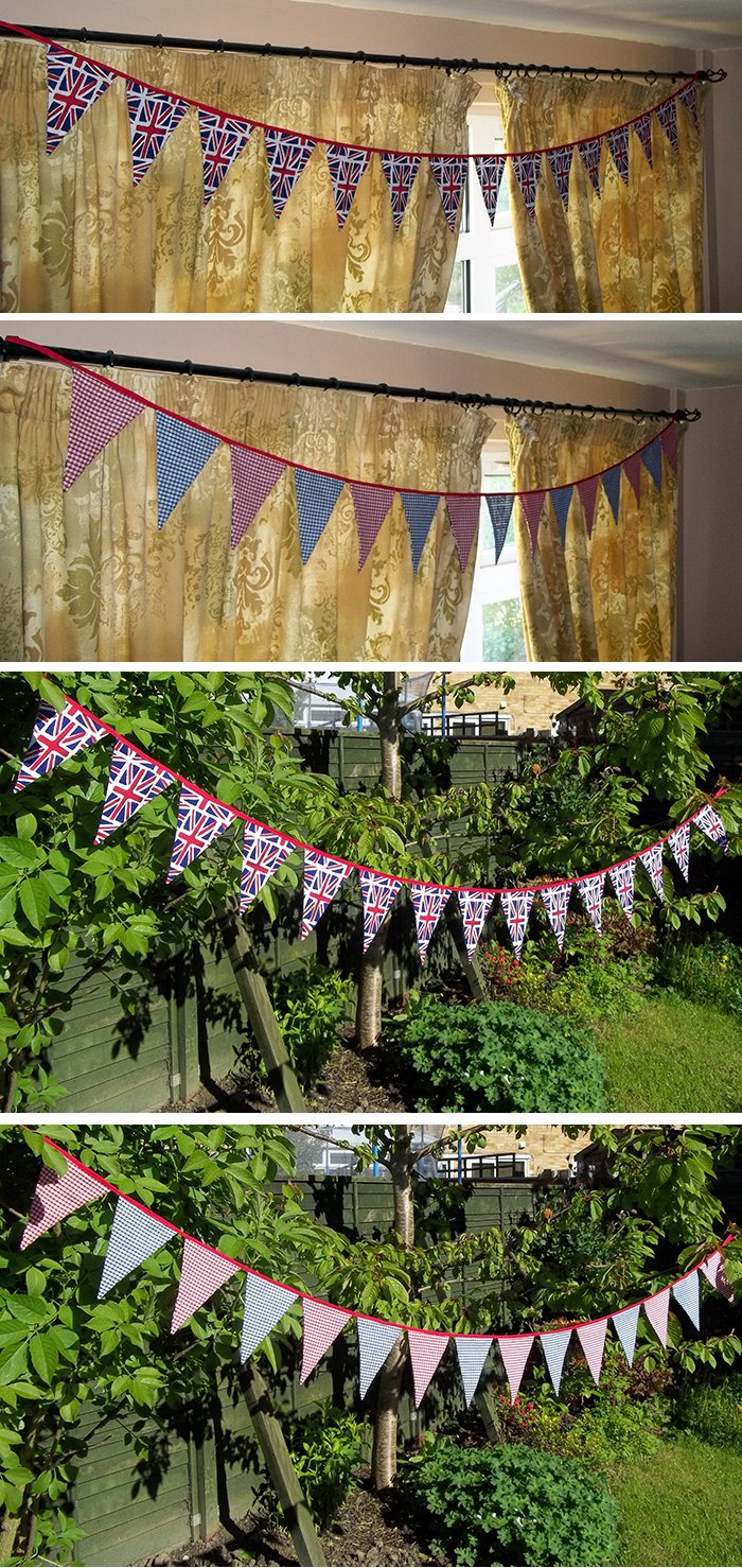 Things to make and do - Reversible Fabric Bunting