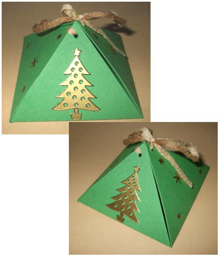 Things to make and do - Gallery: pyramid box by Donna Hodds