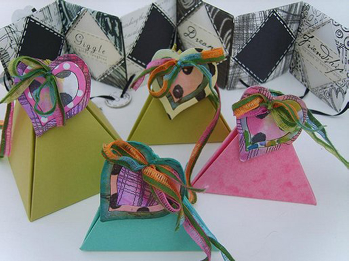 Things to make and do - Gallery: pyramid boxes by Suz Pinner, the 8th Gem