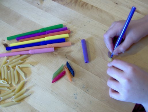 Things to make and do - Pasta jewellery