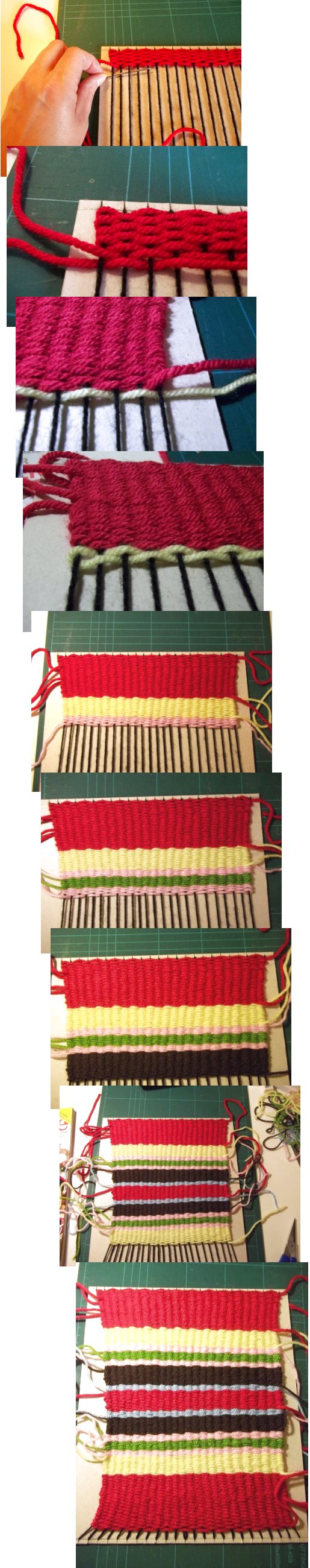 Things to make and do -  Weaving with a simple homemade loom