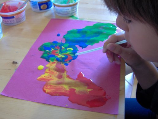 Things to make and do - art: Blow Painting