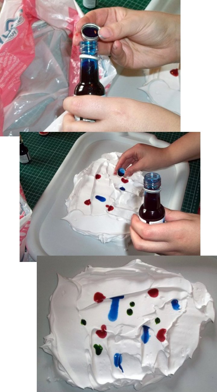 Things to make and do - Marbling with Shaving Foam