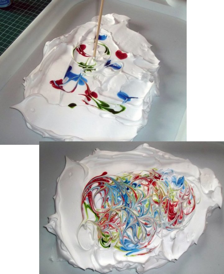 Things to make and do - Marbling with Shaving Foam