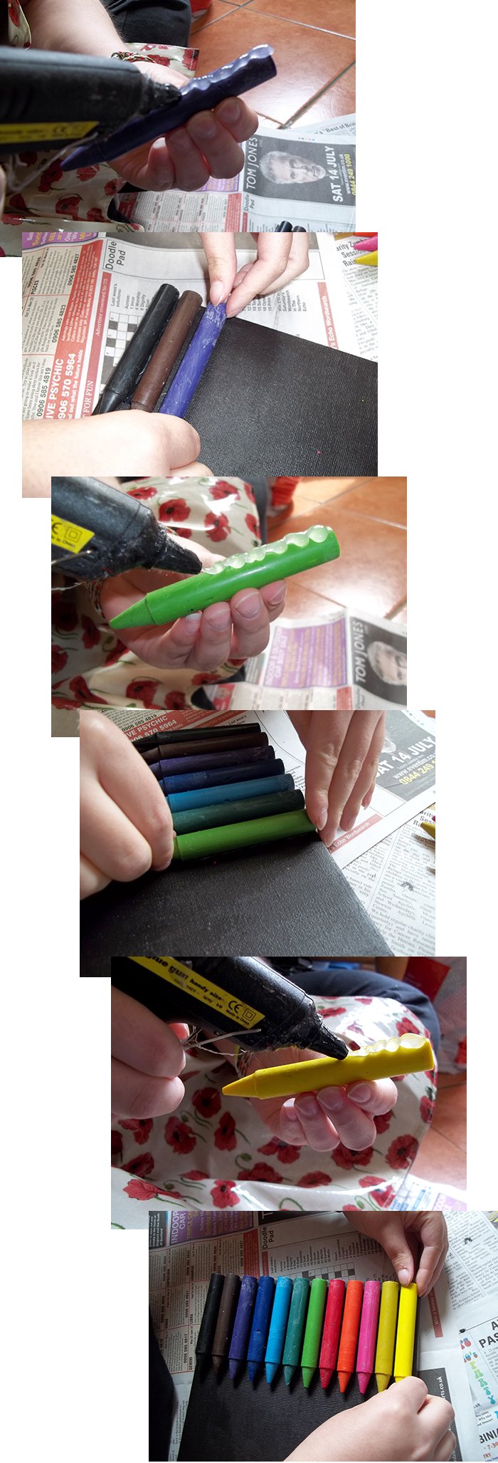 Things to make and do - Melted crayon picture