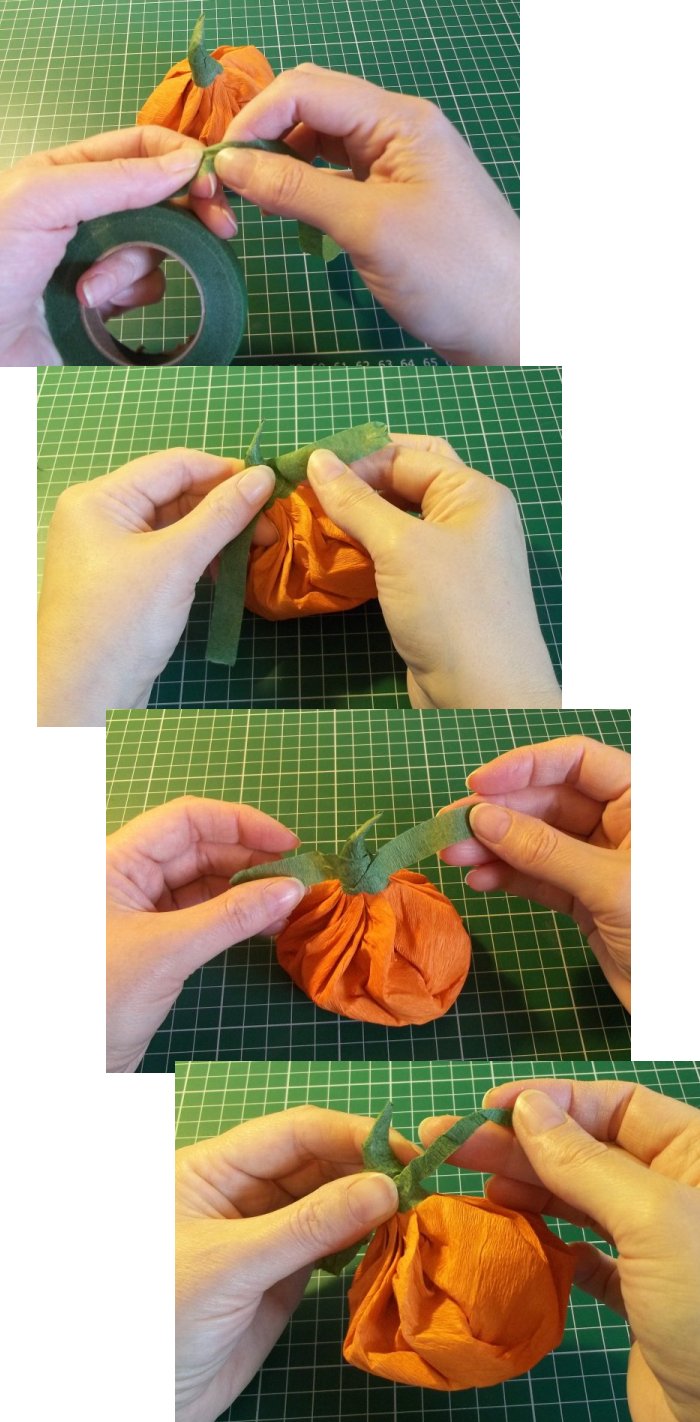 Easy Tissue Paper Pumpkin Favours